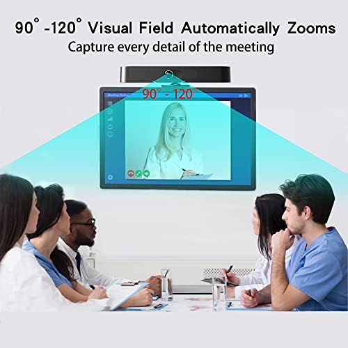 Sistema de câmeras da sala de conferência do Dobvdla, videocliação em 2K HD com 4 microfones, amplo campo de visão da webcam, sistema