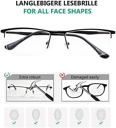 Os leitores de óculos de leitura de meia-pacote de 4 pacote para os olhos com dobradiças de primavera incluem leitores de computadores