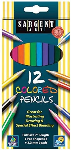 Arte sargent 22-7212 Lápis de cor de 12 contagens variados