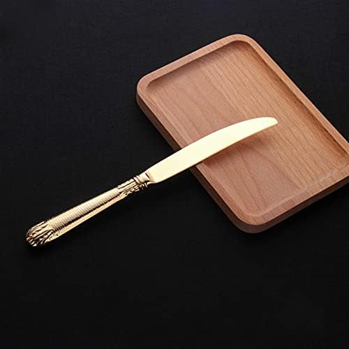 Conjunto de utensílios de jantar esculpidos em ouro 304 Aço inoxidável Kit de utensílios de faca de faca de faca Conjunto de talheres