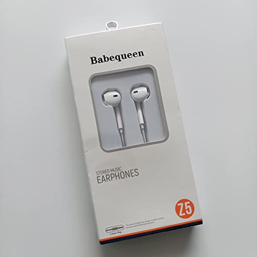 Fones de ouvido de babá, fones de ouvido com microfone, baixo poderoso e áudio cristalino, plugue de fone de ouvido de 3,5 mm para iPhone