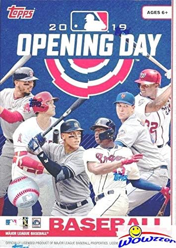 2019 Topps Opening Dia da MLB Baseball enorme caixa de varejo selada em fábrica com 11 pacotes e 77 cartões! Inclui