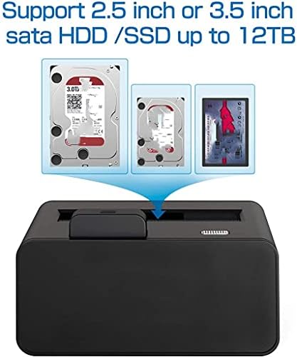 Lysldh USB 3.0 para SATA Botão de ancoragem no disco rígido, 2,5,5 polegadas HDD SSD SSD UASP SUPORTE 10TB