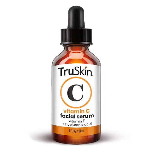Soro de vitamina C Truskin para o rosto - soro facial anti -envelhecimento com vitamina C, ácido hialurônico, soro de vitamina