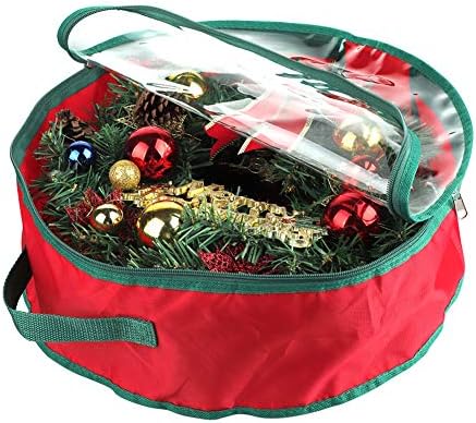 Presentes decorativos de Natal requintados, bolsa de armazenamento de grinaldas de Natal, recipiente de férias de 19,7 guirlanda