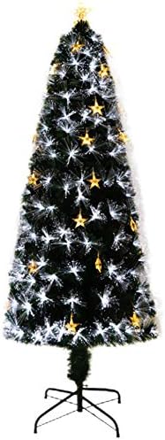 Árvore de Natal artificial de 4 pés, árvore de dobradiças de abeto premium com luzes LED e suporte de metal dobrável, Eco-Friendly