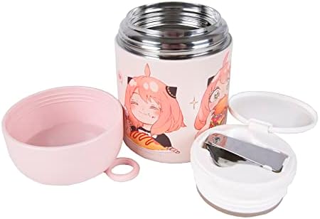 MaxerKeep Food Thermons Anime Japanese Anya Freger 17oz Falmo de sopa isolada a vácuo, recipiente de almoço em aço