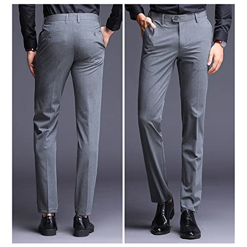 Slim fit fit skinny calça de calça clássica de cor sólida macacão calça calça leve empresa de negócios com conforto