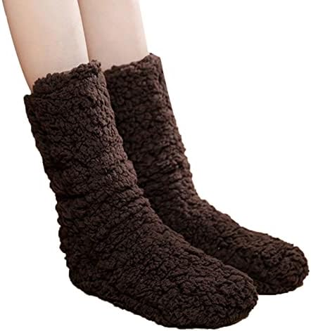 Meias da fazenda Mulheres de Natal grossas super quentes para o inverno em casa Meias confusas super suave de meias de lã de lã de coral meias femininas
