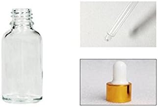 4pcs vazios recarregáveis ​​de óleo essencial de perfume essencial garrafa de vidro cosmético frasco de contêiner jar com gotas