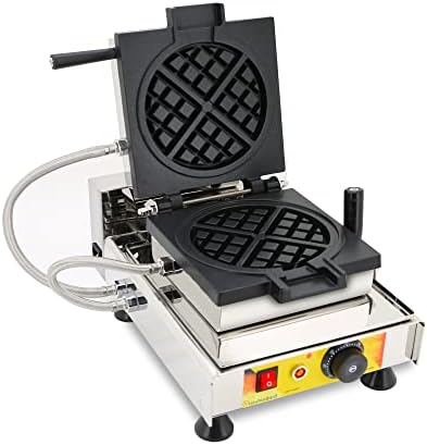 Uso comercial genérico UNLESTICK 110V 220V Electric Round Bélgica fabricante de waffles Iron Machine padeiro