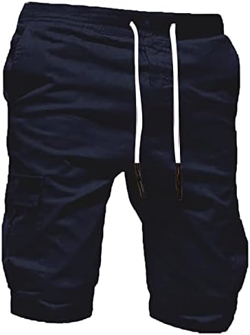 Masculino shorts de carga de cargo casual sólido esporte solto calça de moletom shorts de verão de tração respirável Rápida de
