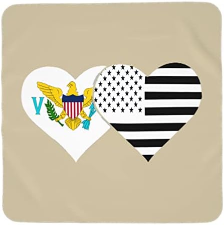 Bandeira das Ilhas Virgens e manta de bebê American Flag.