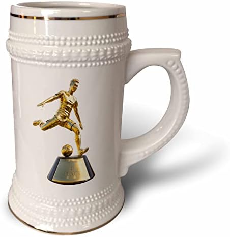 3drose Boehm Graphics Awards - um troféu de jogador de futebol masculino em ouro - 22oz de caneca