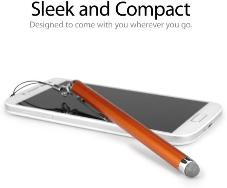 Caneta de caneta para Kindle Paperwhite - caneta capacitiva EverTouch, caneta de caneta capacitiva de ponta de fibra - laranja em negrito