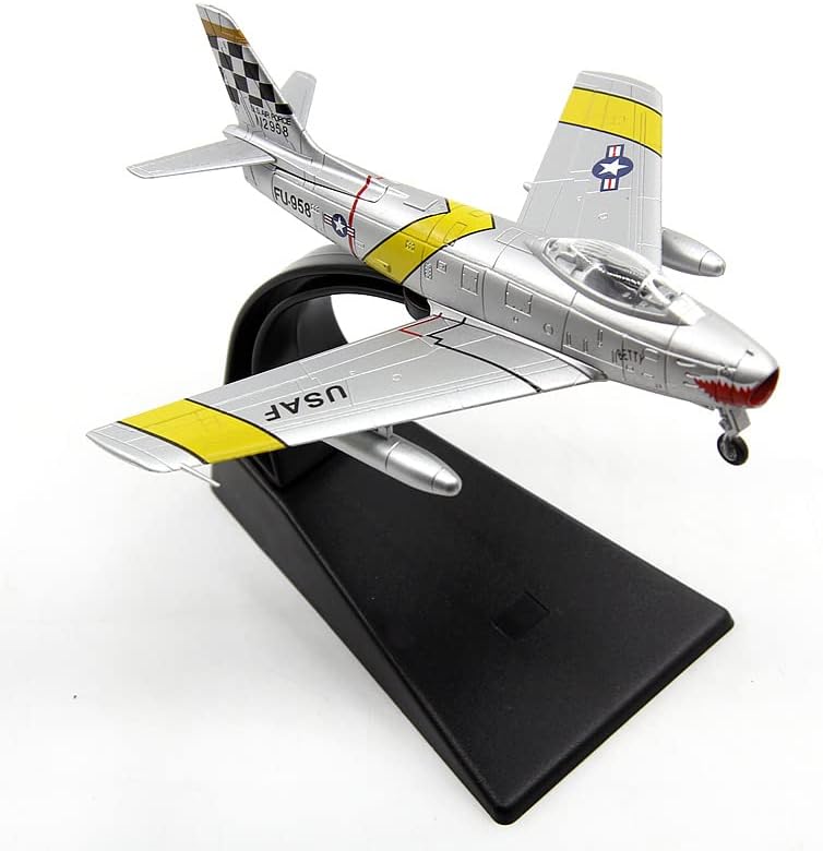 Atlas USAF F-86F Saber Fight FU-958 North para aeronaves militares da American Age Aircraft 1/100 ABRIATIVO ABS