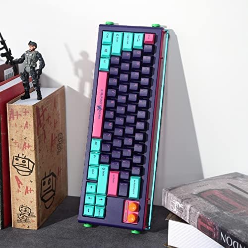 Teclado mecânico sem fio Shurikey 65%, teclado de jogos com fio, LED branco LED para Windows Mac OS Android - Hanzo 003