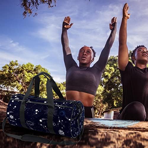 Mamacool Blue escuro Padrão Duffel ombro Bolsa de Travel Saco de Viagem Para Ginásio para a Dança Esportiva Viagem Para Viagem