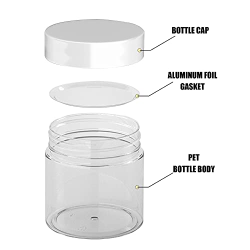 100 ml redondo clear clear caixa de vazamento à prova de frascos de contêiner de plástico com a garrações de loção de maquiagem de maquiagem de viagem