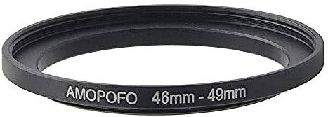 Adaptador de anel de metal de 46 mm a 49 mm para Canon, para Nikon, para Sony, para Fuji, Lentes de Câmera e UV, ND,