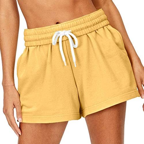 Shorts femininos Casual Summer String Sports Sports Sports Elastic de cintura alta alta com bolsos com bolsos