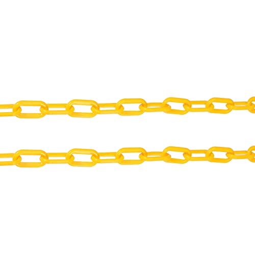 Mahiong, 164 pés de corrente plástica amarela, link de corrente de barreira plástica, cadeia de segurança plástica de alta visibilidade