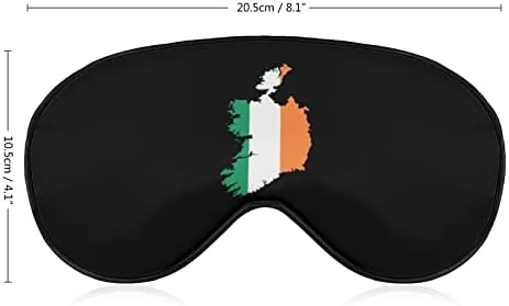 Mapa de bandeira da Irlanda Sleep Eye Mask, suave e engraçado olho sombra de olhos cegos da máscara de dormir para viajar