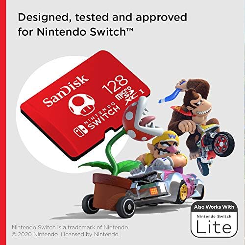 Sandisk 128GB MicroSDXC-CARD, licenciado para Nintendo-Switch-SDSQXAO-128G-GNCZN & 64GB MicrosDXC-CARD, licenciado para Nintendo-Switch-SDSQXAT-064G-GNCZNN