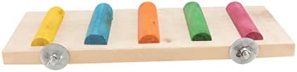 IPETBOOM 1PC Toy Stand for Board Chinchilla Brincadeamento Rainbow Parrot Plataforma de suprimentos de madeira Acessórios