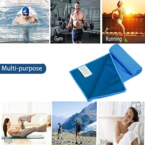 Toalha de resfriamento para esportes - MQSHAL Microfiber Workout Toalhas frias frias para pescoço e face - Posco de suor e toalha