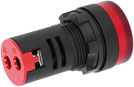 Luz de sinal de LED Fafeicy, lâmpada de montagem vermelha de 22 mm, com pavio de luz LED de alta tensão, brilho 40cd/,