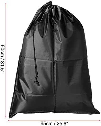 Patikil Roupas Sagre Saco de cordão, 2 pacote de 22,8 Roupas de altura Bolsas de cama para camping para camping em casa, preto