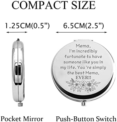 Presente de Chooro Mema para o Dia das Mães Compact Makeup Mirror Avó MEMA Presente do presente de apreciação da neta