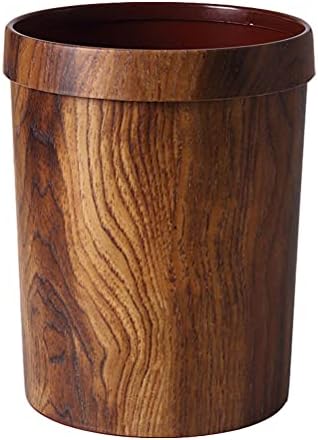 Acessórios para o banheiro de Vicasky 1pc Recipiente de Woodginging Lixo vintage pode imitar lixo de madeira pode desperdiçar cesto