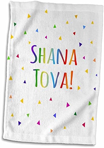 3d Rose Shana Tova Rosh Hashaná saudando por um feliz ano novo judeu TWL_202092_1 Toalha, 15 x 22