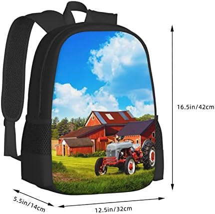 AseeLo Company Farm Tractor School Backpack Large College Backpack Casual Bookbag Daypack para meninos meninos adolescentes