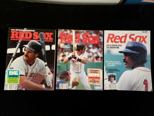 Grupo de 12 Anuários de Boston Red Sox - 1976 a 1986 - Programas da MLB