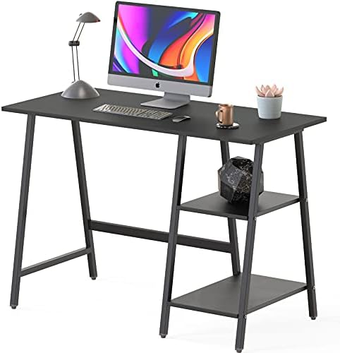 SHW Testle Home Office Computer Desk, preto