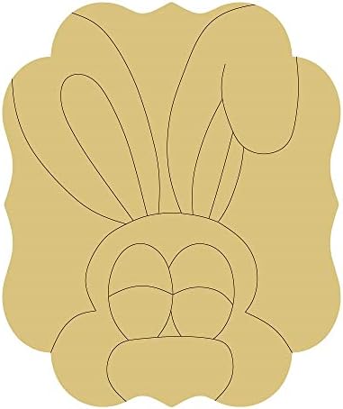 Linha de design de placa Rabbit Rabbit Spring Decoração de Páscoa Decoração Hange Mdf Shape Canvas Style 33 Art 11