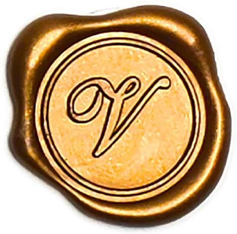 Adesivos de selo de cera adesiva 25pk pré-fabricados a partir de iniciais de ouro de vedação reais