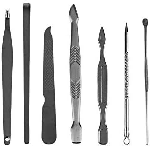 Founcy 12 em 1 Pedicure de aço inoxidável Manicure Conjunto de unhas Clipper Scissors Tweezer Cutter Clip Cuidado de unhas Cutícula