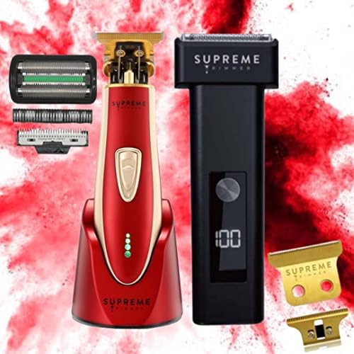 Shavedor de aparador e alumínio masculino por supremo TRIMMER + FOIL e lâmina de substituição