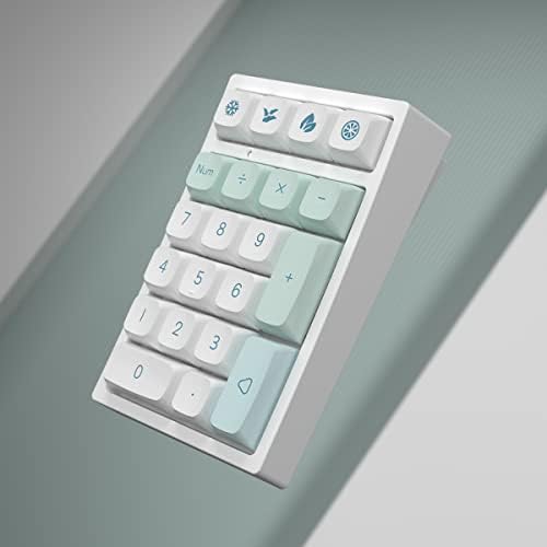 Yunzii YZ21 Hot Swappable Mechanical numérico teclado, cabo de teclado em azul azul branco