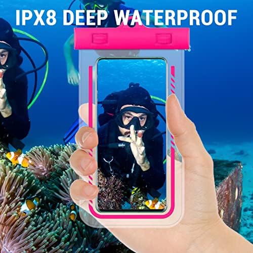 #2UZ8WK POPELO DE TELEFONE DE TELEFONAGEM DE VELHA UNIVERSAL IPX8 Capa de telefone à prova d'água para uma bolsa seca da praia subaquática do celular com cordão Fits