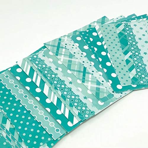 Pacote de papel padrão 6x6 - Padrões azuis - Para um álbum de recortes premium para bebês premium de papel de 6 x6, inclui 64 folhas - 50% padrões menores - por Miss Kate Cuttables