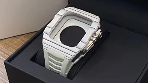Kit de modificação de relógio de fibra de carbono Aemall para Apple Watch 7 45mm carbonfiber, para 6 SE 5 4 44mm Fluoro