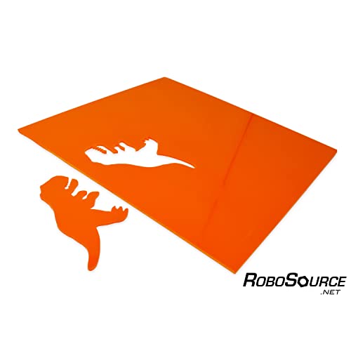 Folha de plástico de acrílico laranja, acrílico fundido para corte/gravura a laser, cor vibrante sólida, 12 x 18 x 0,118 , acrílico