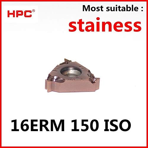 FINCOS 10 PCS de 16erm 150 ISO CNC mais adequado para ferramentas de corte de mancha de tungstênio inserções de rosca de carboneto,