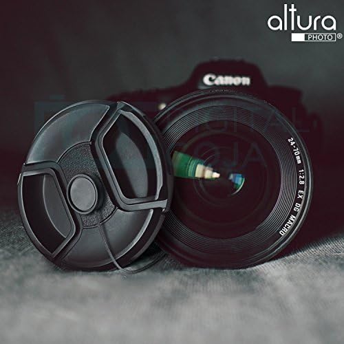 Tampa de lente de 58 mm por foto de Altura, tampa para a tampa da lente Canon 58mm com trela e lente Cap detentora, compatível