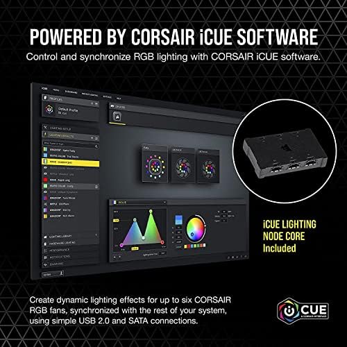 CORSAIR ML140 RGB ELITE, 40MM MAGNATET LETITATION RGB FAN com guia de ar, 2 pacote com núcleo de nó de iluminação